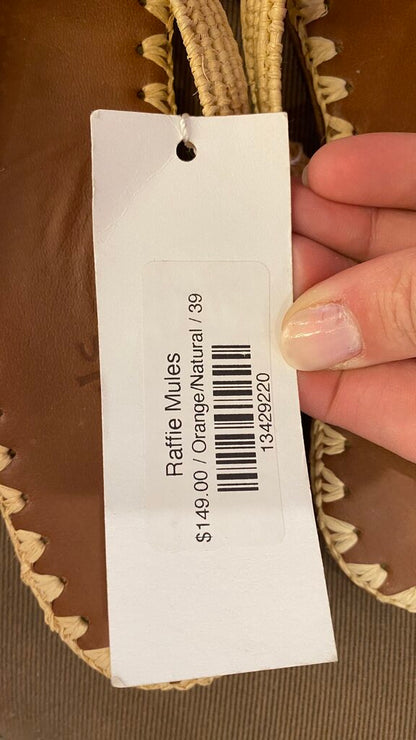 Rattan Maryjane Mule Slides