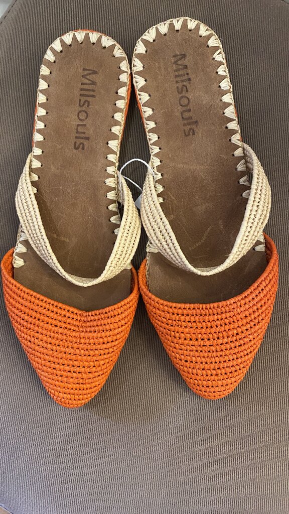 Rattan Maryjane Mule Slides