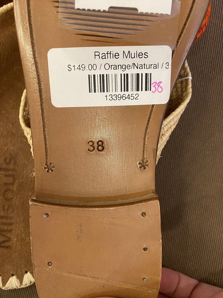 Rattan Maryjane Mule Slides