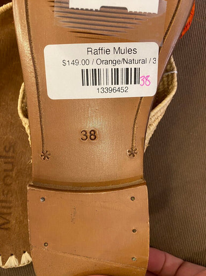 Rattan Maryjane Mule Slides