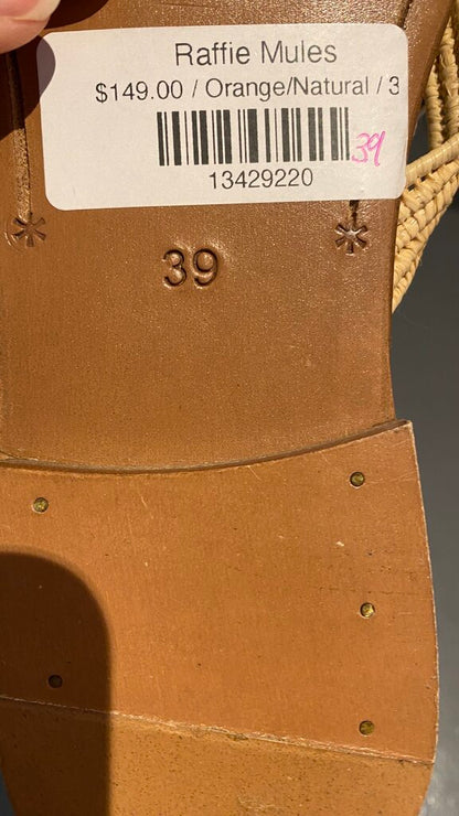 Rattan Maryjane Mule Slides