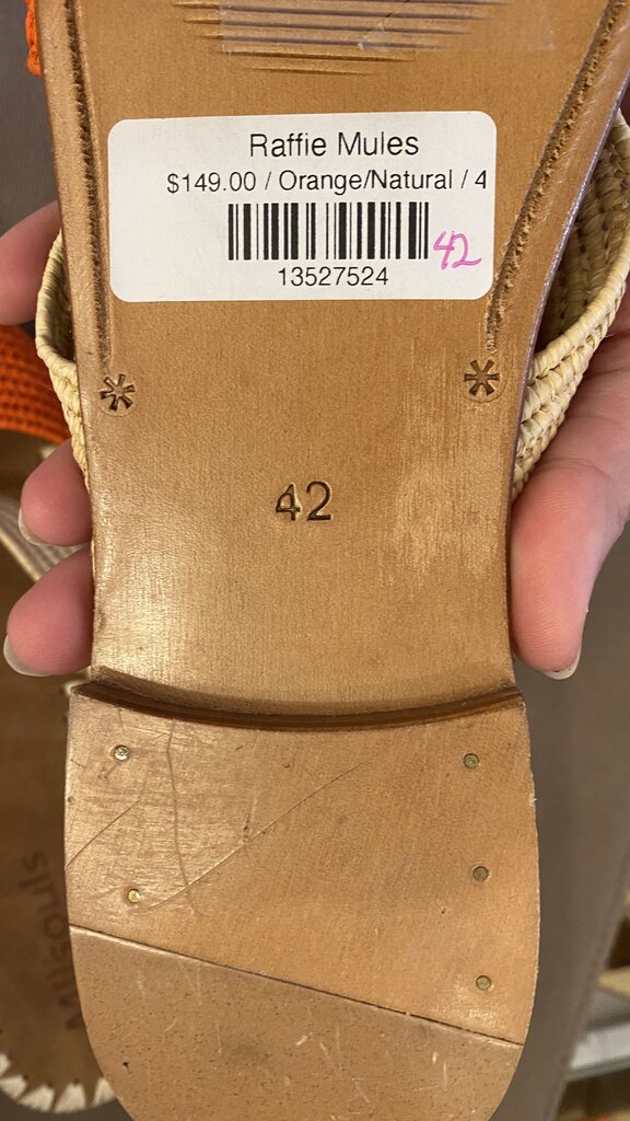 Rattan Maryjane Mule Slides