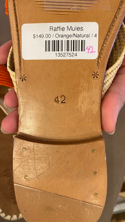 Rattan Maryjane Mule Slides