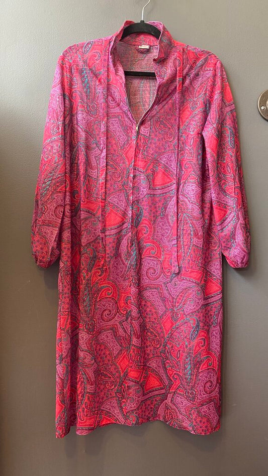 Vintage Zip Front Shirtdress