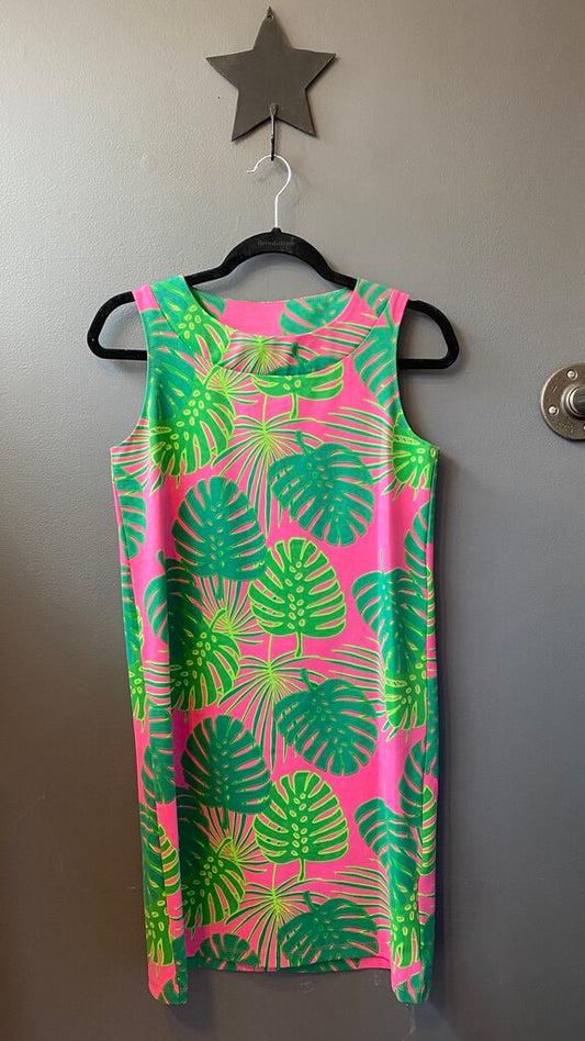 Monstera Leaf Shift Dress