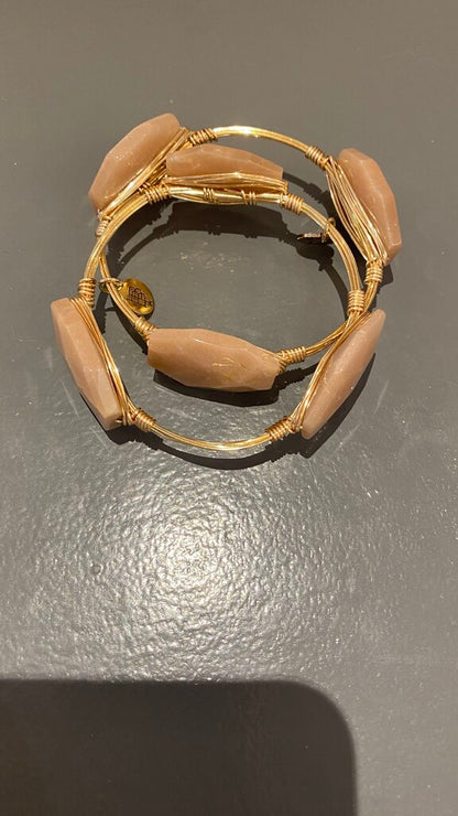 Stone Wire Bangles