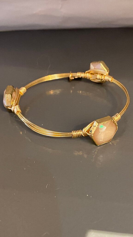 Stone Wire Bangles