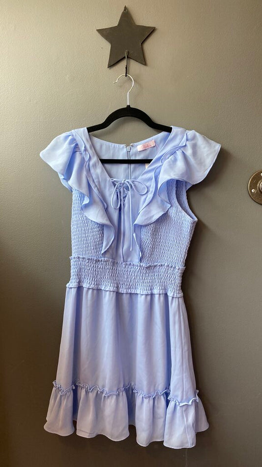 Smock Waist Ruffle Dress