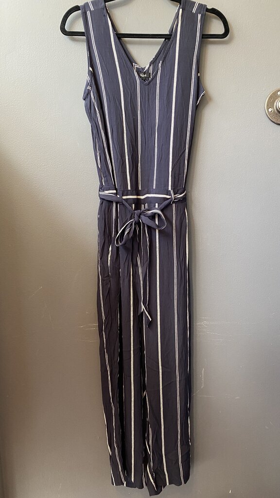 Stripe V Neck Jumpsuit