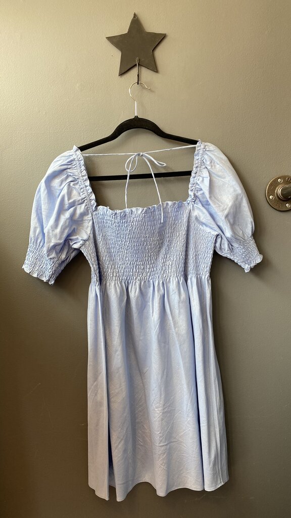 Smocked Puff Sleeve Mini Dress