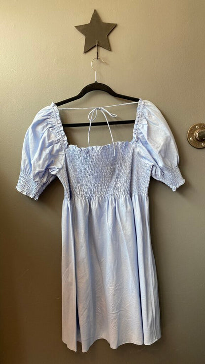Smocked Puff Sleeve Mini Dress