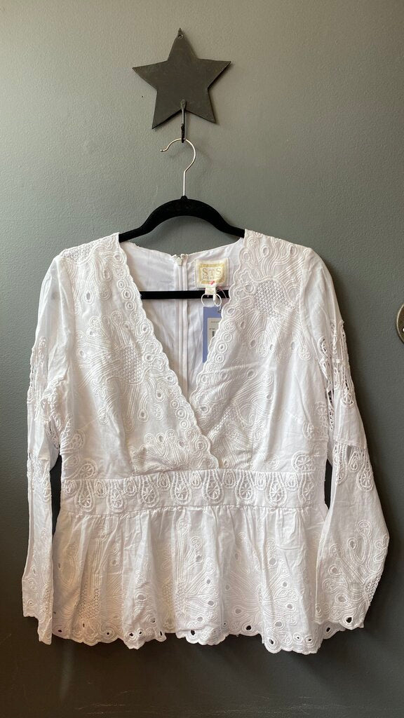 Lace Surplice Blouse