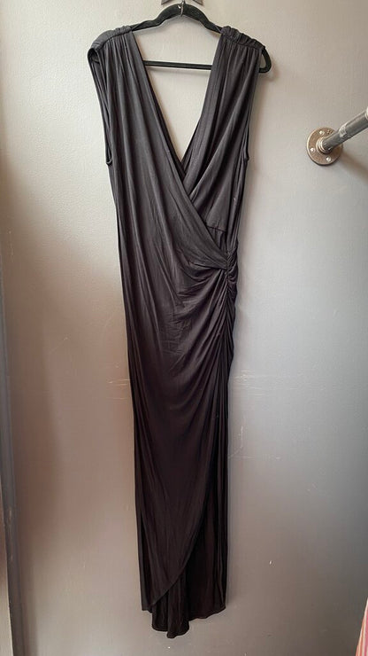 Jersey Romper Slit Midi Dress