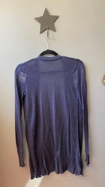 Linen Blend Tissue Open Cardigan Sweater