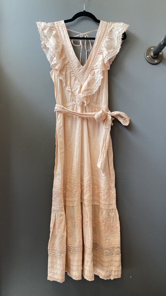 Lace Trim Midi Dress