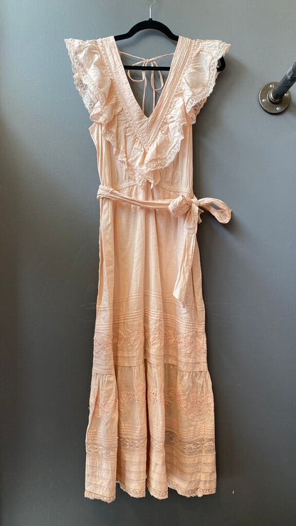 Lace Trim Midi Dress