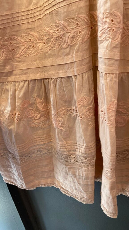 Lace Trim Midi Dress