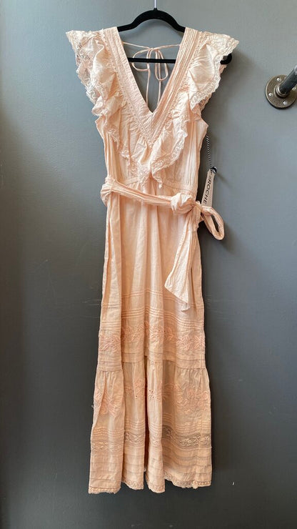 Lace Trim Midi Dress
