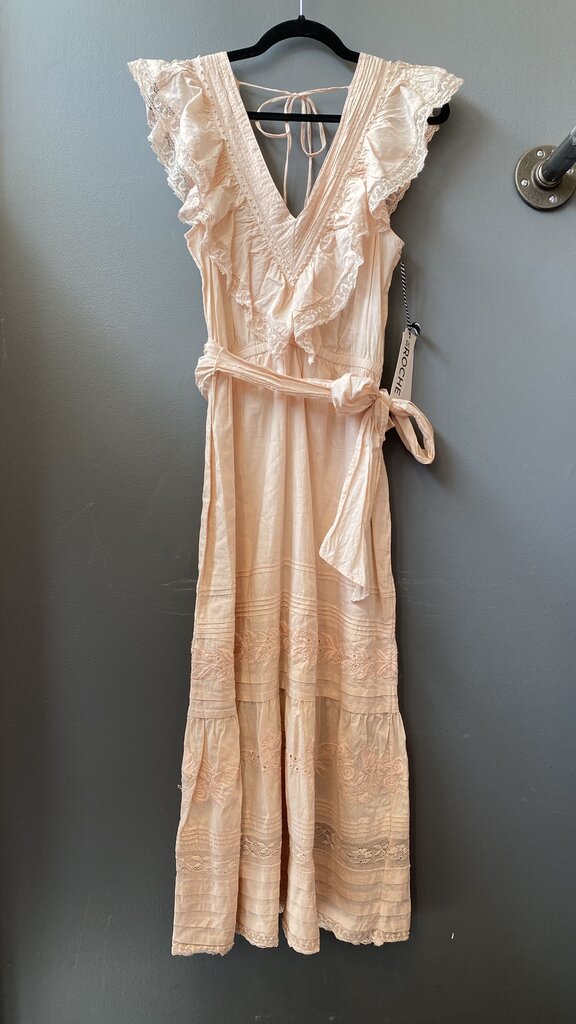 Lace Trim Midi Dress