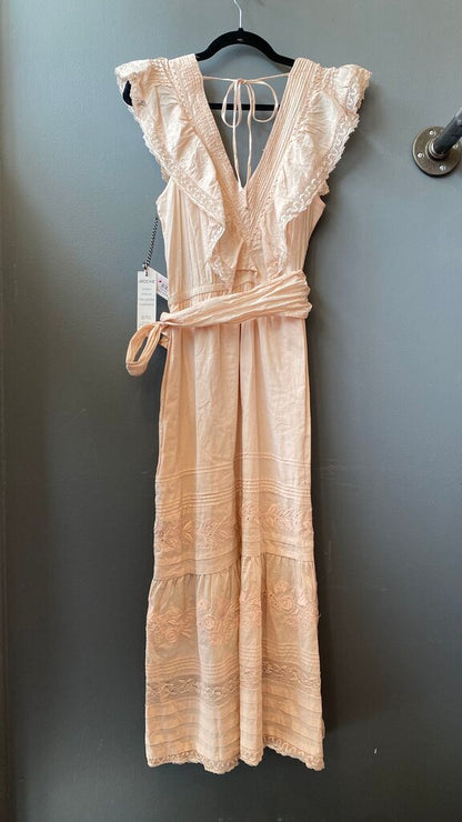 Lace Trim Midi Dress