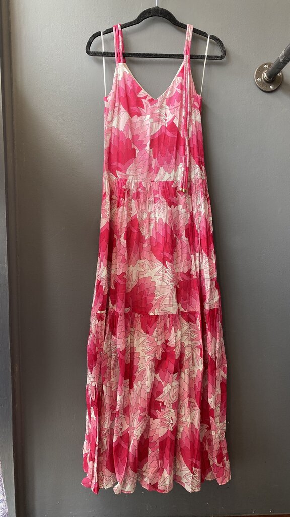 Pink Floral Cotton Maxi Dress