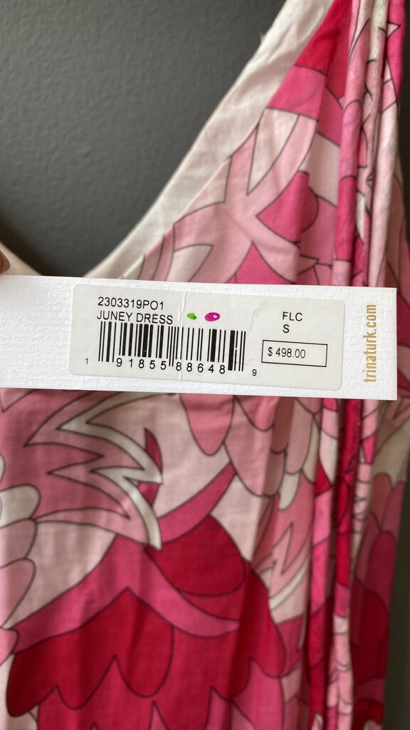 Pink Floral Cotton Maxi Dress