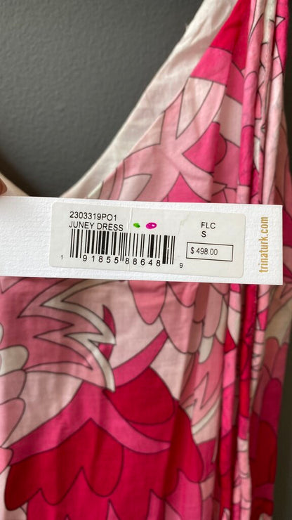 Pink Floral Cotton Maxi Dress