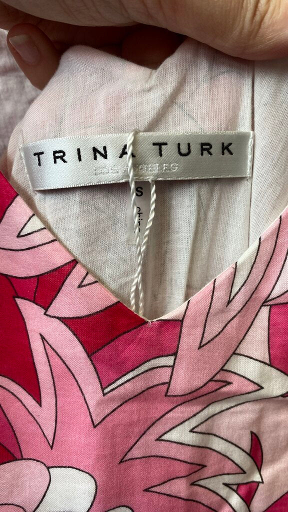 Pink Floral Cotton Maxi Dress