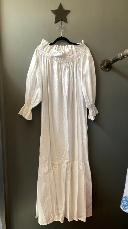 Ruffle Off the Shoulder Maxi Dress