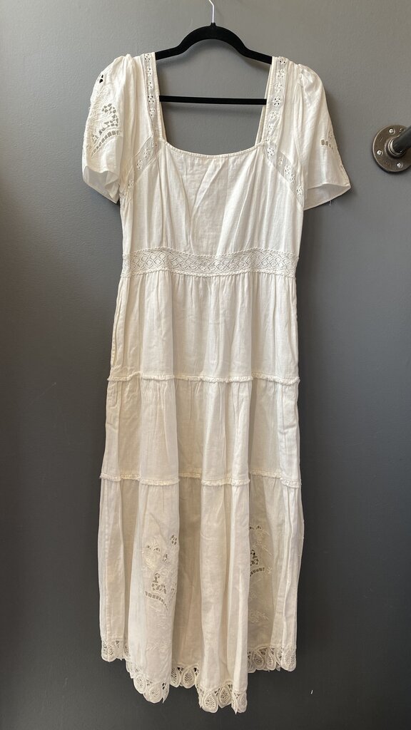 Crochet Lace Cotton Maxi Dress