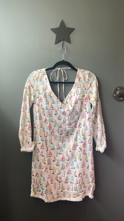 Sailboat Double V Coverup Dress