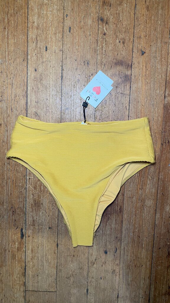 Ribbed High Rise Bikini Bottom