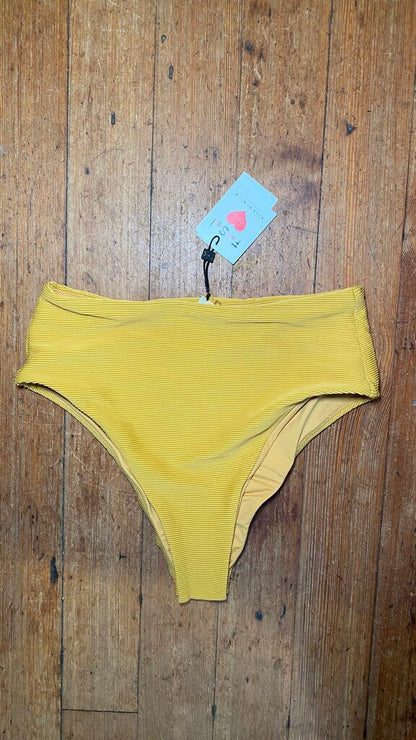 Ribbed High Rise Bikini Bottom