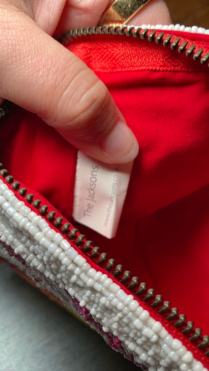 Somewhere Rainbow Beaded Clutch