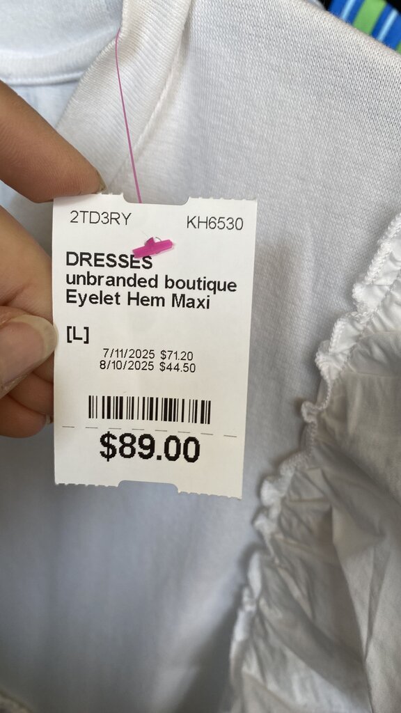 Eyelet Hem Maxi Dress