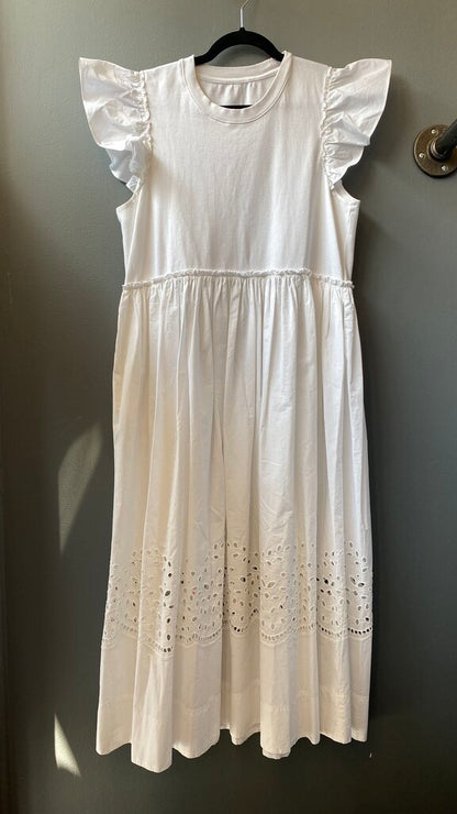 Eyelet Hem Maxi Dress
