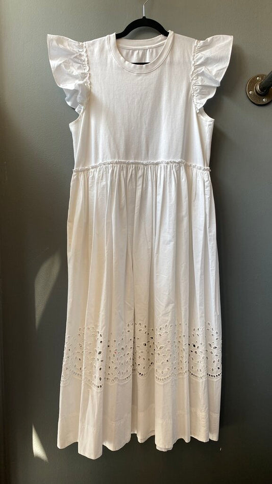 Eyelet Hem Maxi Dress