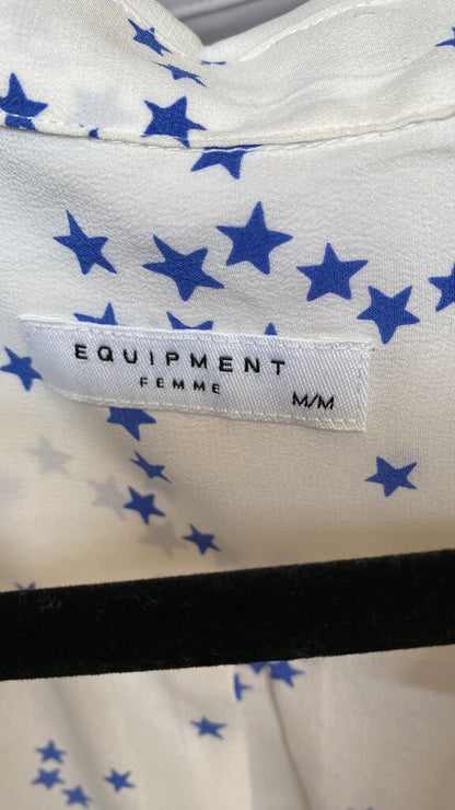 Silk Star Sleeveless Buttton Up Blouse