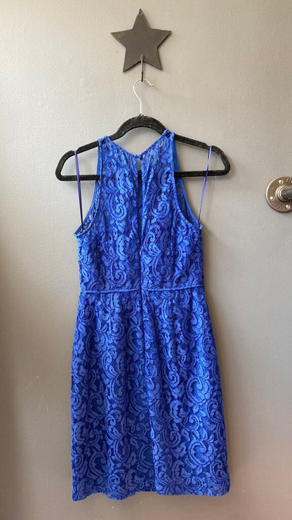 Leavers Lace High Neck Sheath Dress