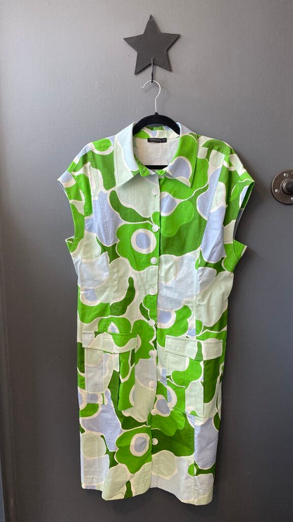 Linen Cotton Cap Sleeve Sheath Dress