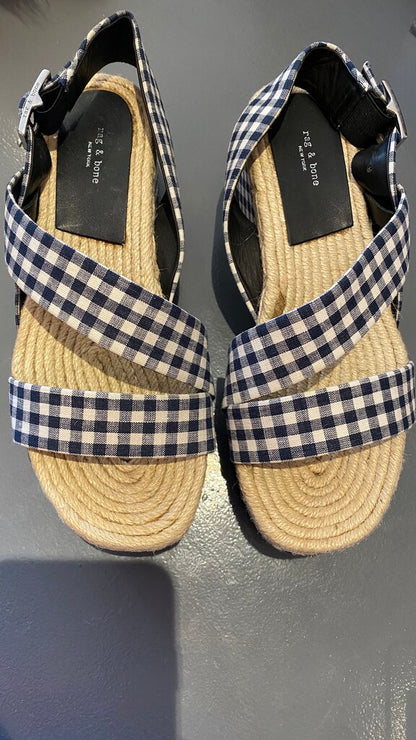 Gingham Espadrille Sandals