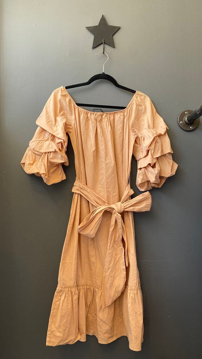 Puff Sleeve Midi Dress