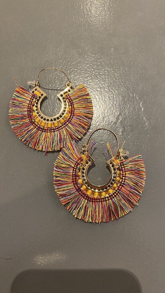 Fringe Hoop Earrings