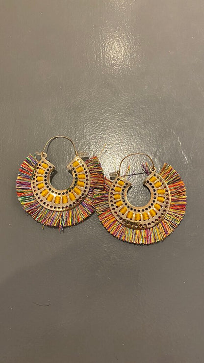 Fringe Hoop Earrings