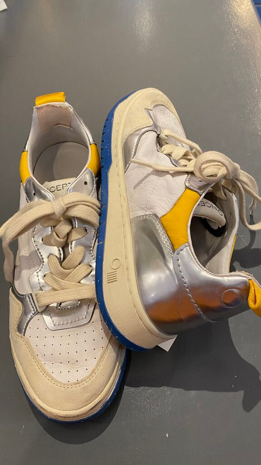 Leather Colorblock Sneakers