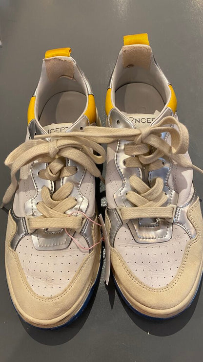 Leather Colorblock Sneakers