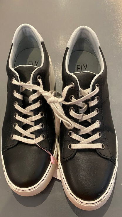 Leather Wedge Sneakers