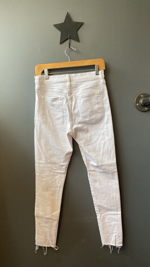 High Rise Skinny White Jeans