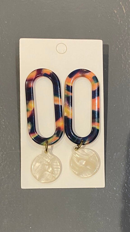 Acrylic Dangle Stud Earrings