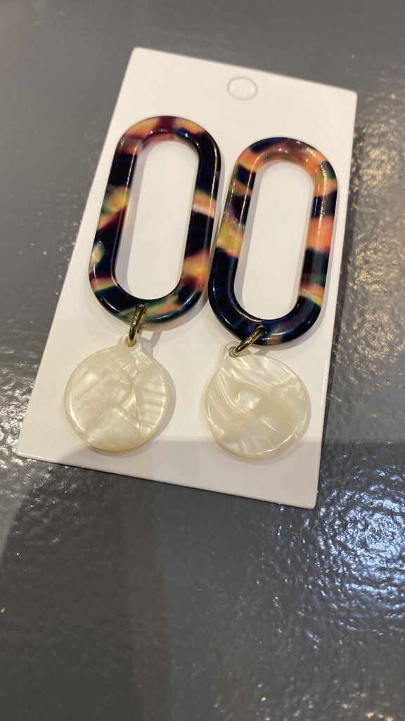 Acrylic Dangle Stud Earrings